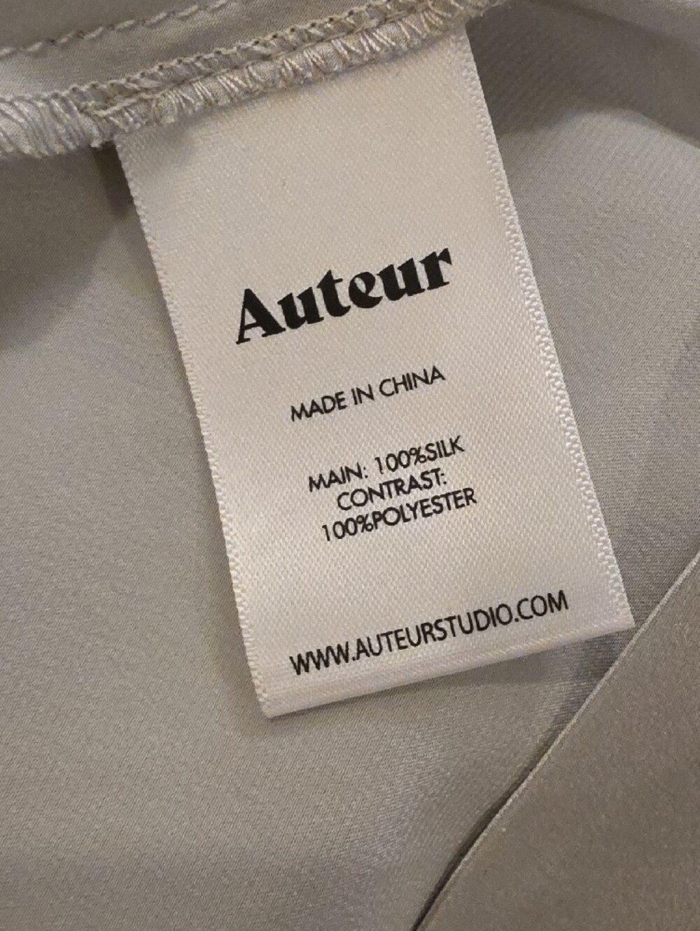 Auteur Solene Strapless Satin column Gown in Silver size M new with tags - Picture 13 of 13